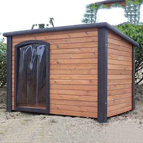 Casetas para perros Casa para Mascotas Casa para Perros Al Aire Libre Casa para Perros Al Aire Libre Casa para Perros De Madera Maciza Perrera Grande Perrera para Mascotas Cortina