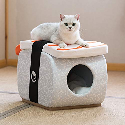 Casetas y condominios para gatos Gato Cueva Del Gato Nido Cuatro Estaciones Universal Cerrado Casa Del Gato Del Gato Del Sushi De Heces Suministros Nido De Animal Doméstico Del Gato Animal House Otoma