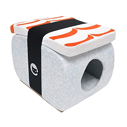 Casetas y condominios para gatos Gato Cueva Del Gato Nido Cuatro Estaciones Universal Cerrado Casa Del Gato Del Gato Del Sushi De Heces Suministros Nido De Animal Doméstico Del Gato Animal House Otoma