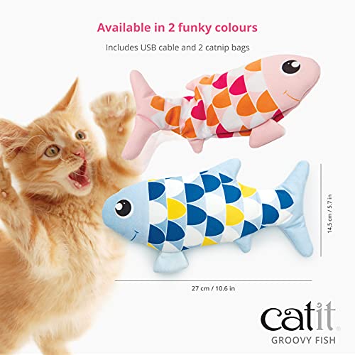 Catit Groovy Fish Juguete para Gatos, Rosa