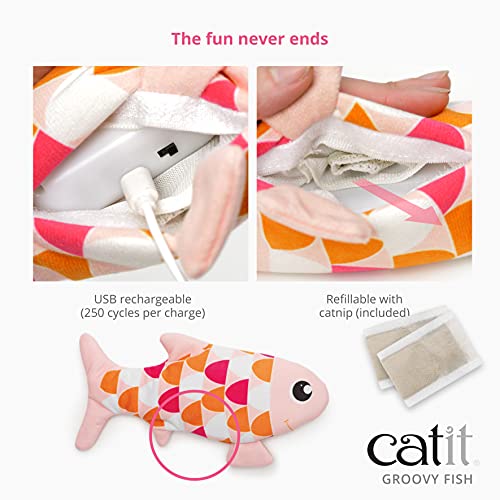 Catit Groovy Fish Juguete para Gatos, Rosa