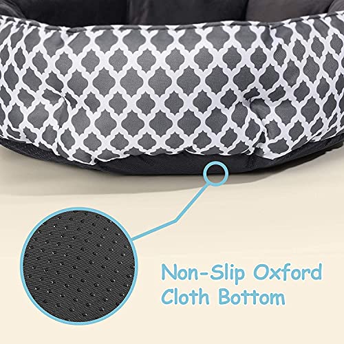 CatRomance Cama para Perros y Gatos Grandes de Cálida 63cm de Diámetro, Sofá Cama para Mascotas Lavable con Suave Cojín Desmontable para Gatos Grandes, Perros Pequeños y Medianos, 63x63x23 cm