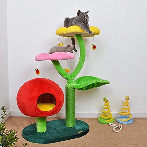 Cats Staking Frame Four-Layer Cats Stand Litter Tree One Sisal Columna Moler Glaw Flower Paradise