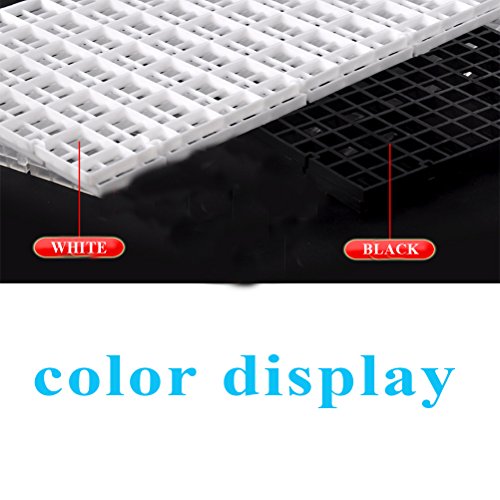 CCCYMM 4 piezas de rejilla divisor bandeja huevo cajón Louvre acuario peces tanque inferior aislamiento, color blanco