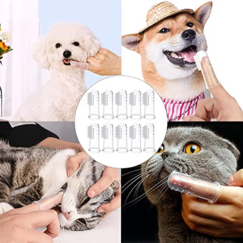 Cepillos De Dientes Para Mascotas Silicona 10 Piezas Cepillo De Dientes Perro Gato Cepillo De Limpieza Dental Para Mascotas Cepillo De Dientes Para Pequeños Gatos Para La Mayoría De Las Mascotas