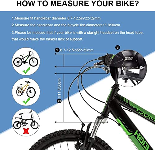 Cesta Bicicleta Delantera Desmontable,Cesta Plegable para Bicicletas Bolsa de Transporte de Mascotas con Marco de Aleación de Aluminio Cesta Bici para Perros Gatos,Bolsa de Compras Ecológica