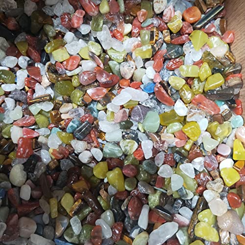 CHANWA Grava Colorida Esla de glaseado Cristal de Cristal Buda Piedras de Acuario Decoración Piedras Naturales y minerales Cristal de curación Natural (Size : 200g)