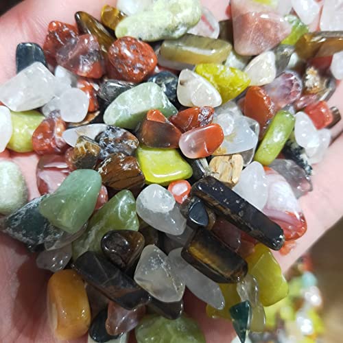 CHANWA Grava Colorida Esla de glaseado Cristal de Cristal Buda Piedras de Acuario Decoración Piedras Naturales y minerales Cristal de curación Natural (Size : 200g)