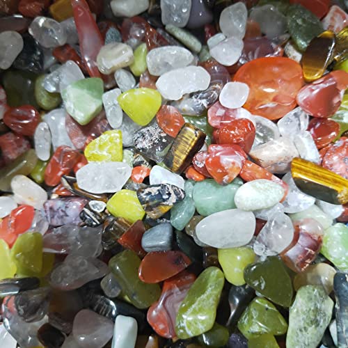 CHANWA Grava Colorida Esla de glaseado Cristal de Cristal Buda Piedras de Acuario Decoración Piedras Naturales y minerales Cristal de curación Natural (Size : 200g)