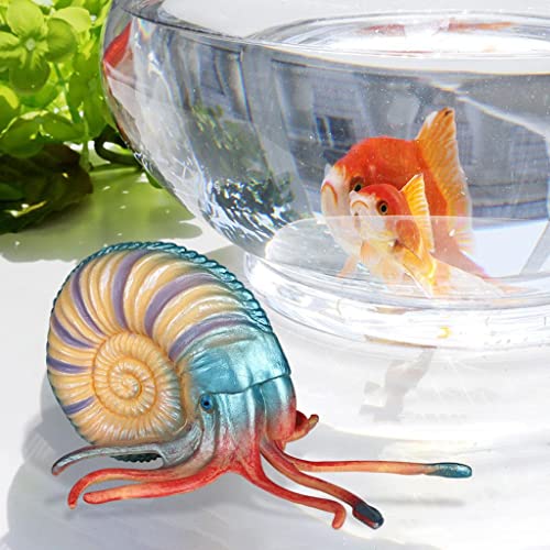 chiwanji Figuras de Caracoles Realistas, Juguetes Educativos, Acuario, Paisajismo, Pecera, Decoración, Modelo de Animal Marino, Océano, Animal Marino para Niño - Azul