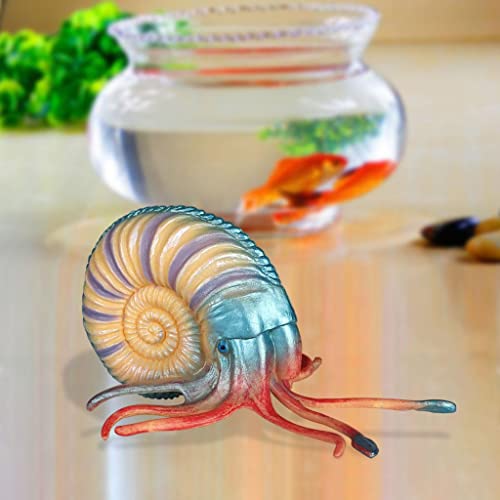 chiwanji Figuras de Caracoles Realistas, Juguetes Educativos, Acuario, Paisajismo, Pecera, Decoración, Modelo de Animal Marino, Océano, Animal Marino para Niño - Azul