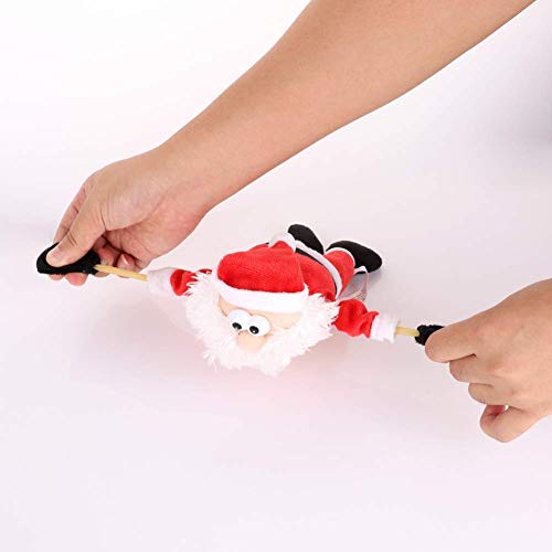 Christmas Dog Juguete de Navidad para Perro de Felpa de Papá Noel Seguro para Masticar, Juguete elástico y cómodo