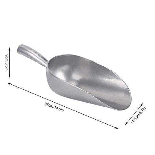 Cikonielf Pala de alimentación Espesar Aleación de Aluminio Pala de alimentación Ligera Carga Veterinaria Relleno de alimentación Pala Cuchara Surco Equipo agrícola