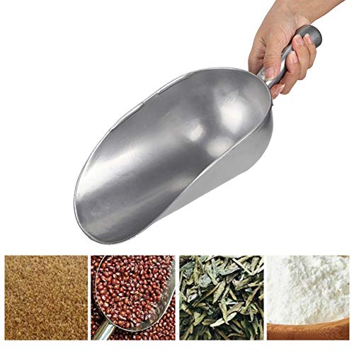 Cikonielf Pala de alimentación Espesar Aleación de Aluminio Pala de alimentación Ligera Carga Veterinaria Relleno de alimentación Pala Cuchara Surco Equipo agrícola