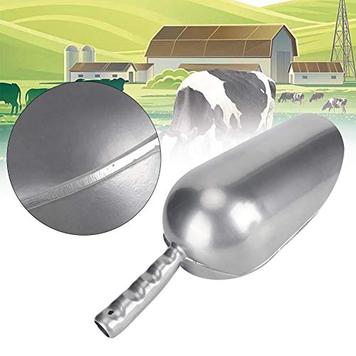 Cikonielf Pala de alimentación Espesar Aleación de Aluminio Pala de alimentación Ligera Carga Veterinaria Relleno de alimentación Pala Cuchara Surco Equipo agrícola