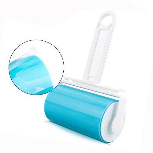 Cisixin Rodillo Quitapelusas Reutilizable,Súper Fuerza Viscosa,Lavable y Reutilizable de Limpieza (Azul)