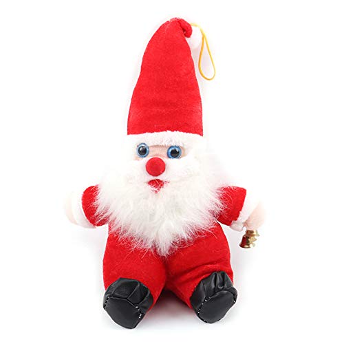 CJFael Regalo de Navidad para perro de peluche de Papá Noel de dibujos animados de animales vocales molares resistentes a la mordedura de juguetes para mascotas Suministros - E