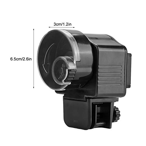 cloudbox Alimentador de Acuario - Acuario casero Tanque de Peces Alimentador automático de Alimentos Temporizador Negro