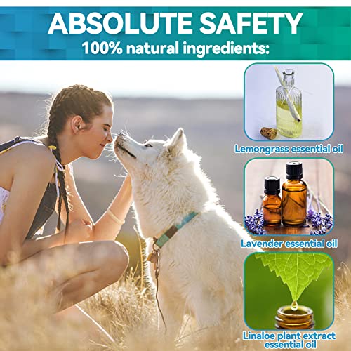 Collar Antipulgas Perros, Seguro y Eficaz Collar Antiparasitario Perros Hecho de Aceites Esenciales 100%, Collares Antipulgas para Perros de 8 Meses de Eficacia para Perros de Todos Los Tamaños