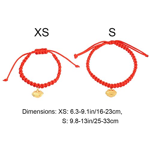 Collar de campana para mascotas con cerradura de oro de la longevidad de la cerradura del gato accesorios colgante collar de la joyería del collar del gato (XS, rojo 4)