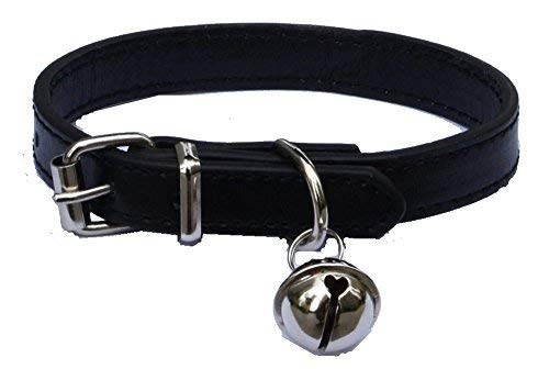 Collares de piel para mascotas para gatos, cachorros de bebé, ajustables de 20 a 26,5 cm