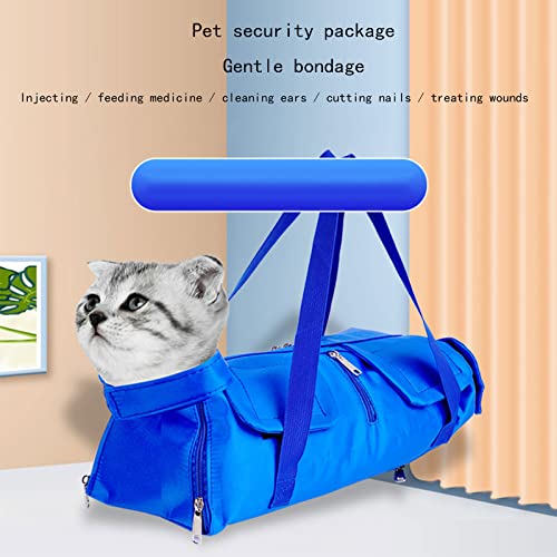 Colorful life Los Perros Y Gatos Usan Bolsa Baoding, Inyección, Infusión, Cortaúñas, Bolsa De Cuidado Multifuncional Duradera, Antiarañazos, Mascota Fija para Tirar De Las Orejas,L