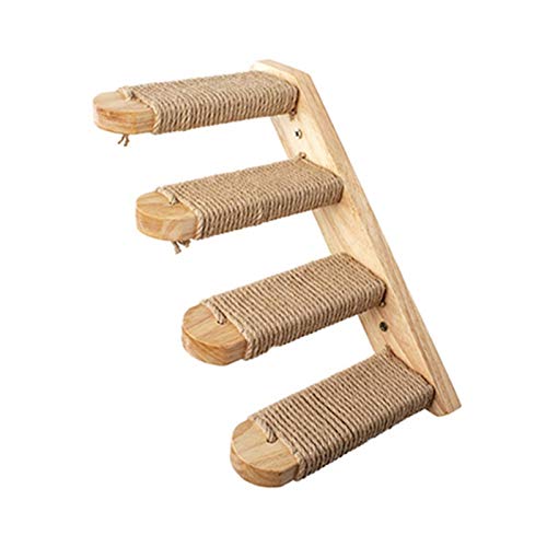 Columna de rascado de gato DIY Muebles de mascotas Cat Tree Montado en la pared Escalada Escalada Escalera de madera Escalera de madera Plataforma de salto Cat Stiming Frame Kitten Tablero de salto de
