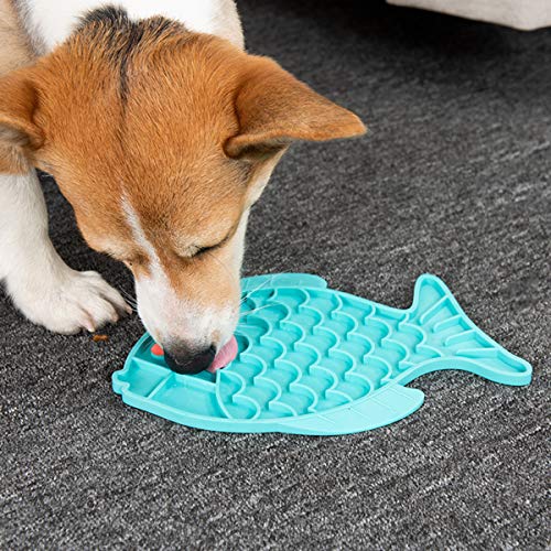 Comedero Lento para Mascotas Tapete para Lamer Almohadilla para Lamer para Perros Fácil de Limpiar Tapete para Lamer para Gatos Y Perros de Silicona de Grado Alimenticio Portátil