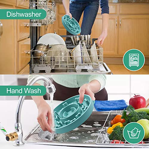 Comedero Lento para Perros y Gatos con Ventosas Antideslizante Silicona Comedero Perro para el Baño y el Adiestramiento de Perros Healthy Pet Bowl Grande