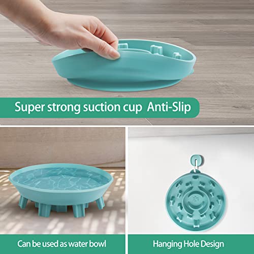 Comedero Lento para Perros y Gatos con Ventosas Antideslizante Silicona Comedero Perro para el Baño y el Adiestramiento de Perros Healthy Pet Bowl Grande