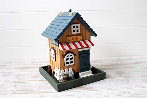 Comedero para pájaros estilo bistró para decoración de jardín