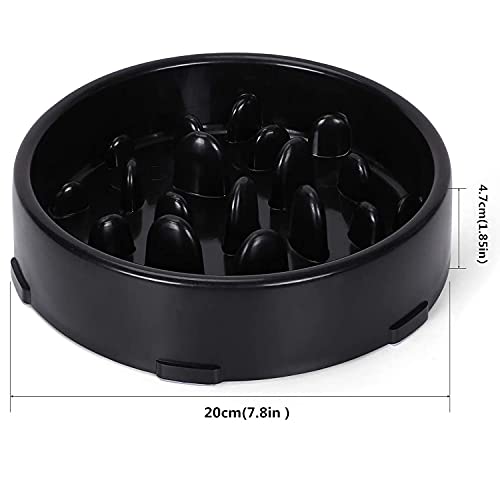 Comedero Perro Gato, Perro de Mascota Slow Food Bowl, Antideslizante Alimentacion Plato alimentador Tazon Comedero,Bebedero Cuenco,ralentizar la Ingesta de Alimentos (a)