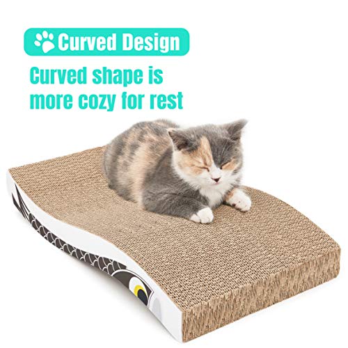 Conlun - rascador Gato Carton con Textura Premium para rayar, Duradera, Reversible