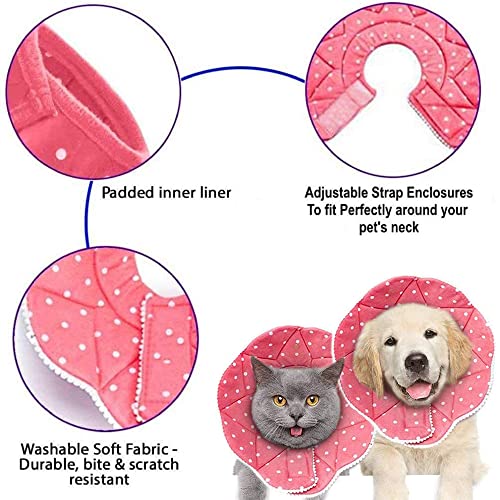 Cono de recuperación para gatos, almohada suave y cómoda para el cuello, para esterilización rápida o después de la cirugía, se adapta a todas las mascotas con circunferencia de cuello de 9 a 10, M