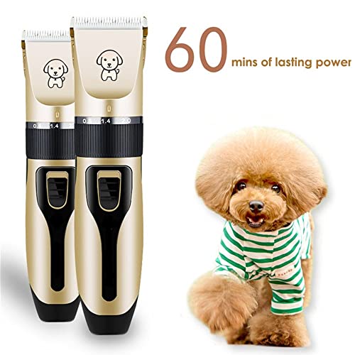 Cortapelos Perros Cortapelos Profesional Maquina de Cortar el Pelo para Perro Gato Mascotas Cortapelos para Perros Juego de Cortapelos Eléctrico Silencioso Recargable Inalámbrico de Bajo Ruido