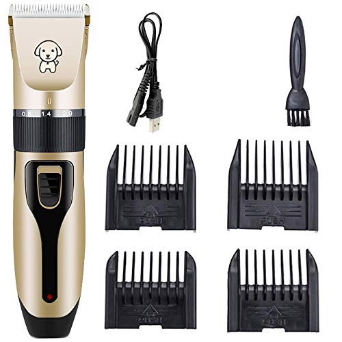 Cortapelos Perros Cortapelos Profesional Maquina de Cortar el Pelo para Perro Gato Mascotas Cortapelos para Perros Juego de Cortapelos Eléctrico Silencioso Recargable Inalámbrico de Bajo Ruido