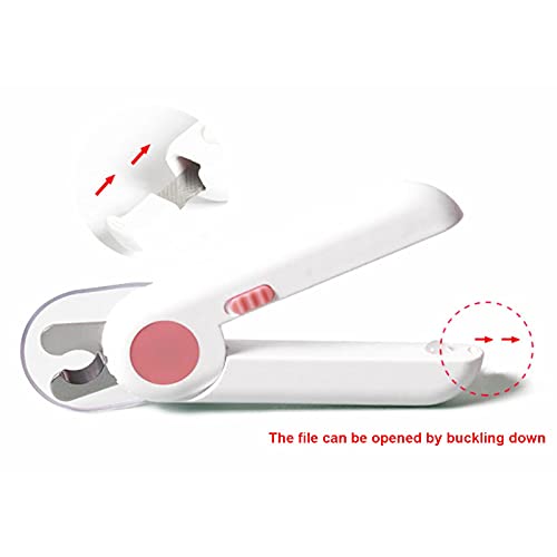 Cortauñas para gatos, cortaúñas para mascotas con luz LED, recortadoras con protector de seguridad para evitar el corte excesivo, lima de uñas gratis para cobayas, cachorro, gatito,conejo,rosa pájaro