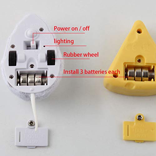 COTTILE Rata de Control Remoto inalámbrico eléctrico con Control Remoto, ratón, para Gato, Juguetes, ratón de Peluche, Juguetes para Caza