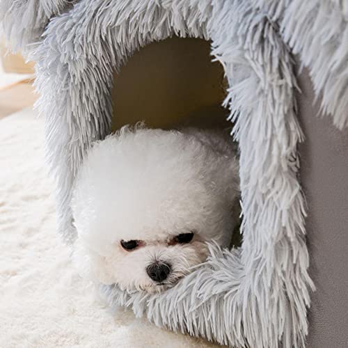 Cowslip Casa para gatos de invierno - Caseta para mascotas totalmente cerrada, cálida, pequeña cama para gatos para interior y exterior en general