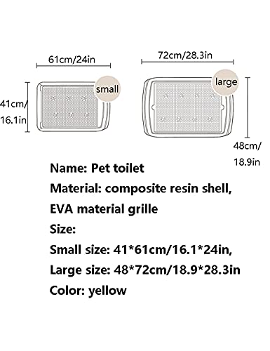 CRANB Aseo Extra Grande para Mascotas Plana, diseño de Columna de Gran tamaño, Entrenamiento de Perros Grande de tamaño Mediano, bandejas de baño para Perros al Aire Libre Interior Limpieza fácil