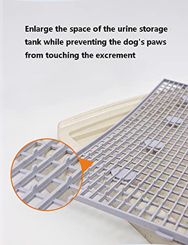 CRANB Aseo Extra Grande para Mascotas Plana, diseño de Columna de Gran tamaño, Entrenamiento de Perros Grande de tamaño Mediano, bandejas de baño para Perros al Aire Libre Interior Limpieza fácil