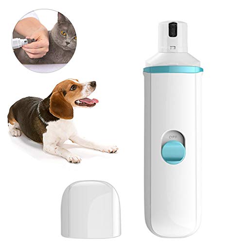 Csheng Amoladoras De Uñas para Perros Lima De Uñas para Perros Cortaúñas para Mascotas Cortaúñas para Cachorros Cortaúñas para Gatos Cortaúñas para Mascotas Pulidor De Uñas Eléctrico Blue