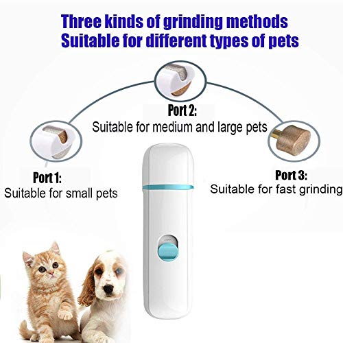 Csheng Amoladoras De Uñas para Perros Lima De Uñas para Perros Cortaúñas para Mascotas Cortaúñas para Cachorros Cortaúñas para Gatos Cortaúñas para Mascotas Pulidor De Uñas Eléctrico Blue