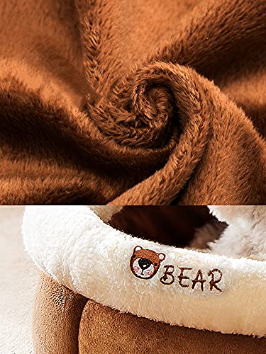 Cuatro estaciones universal oso casa para gatos ventilada y cálida casa de perro mullido, extraíble y lavable cama cerrada para gatos gatito cachorro casa mascota cama