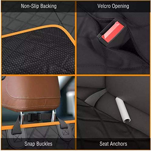 Cubierta Asiento Coche Perro PROTECTOR DE CUBIERTA DE CUCHO DE CUCHO A prueba de agua Hamaca antideslizante a prueba de agua para PET, contra la suciedad y las cubiertas de asiento de piel de mascotas