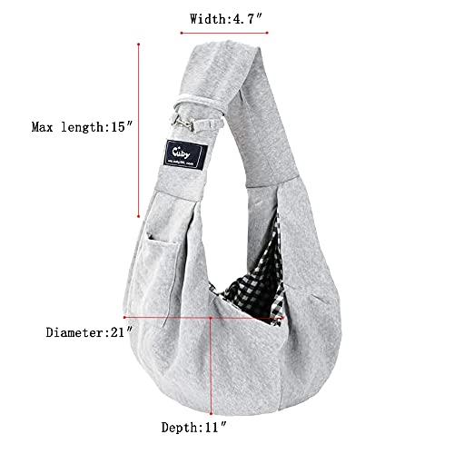 CUBY bolsa de mensajero de manos libres para mascotas de doble cara, suave y cómoda, adecuada para cachorros, gatitos, conejos, pan doble, bandolera (no ajustable)