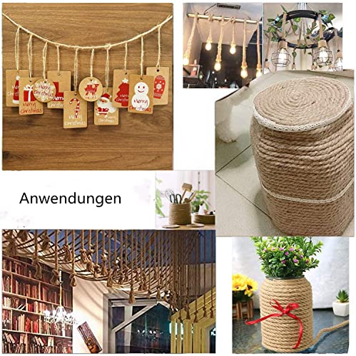 Cuerda de sisal Natural para árboles rascadores, 50 m, para Manualidades, Manualidades, jardinería