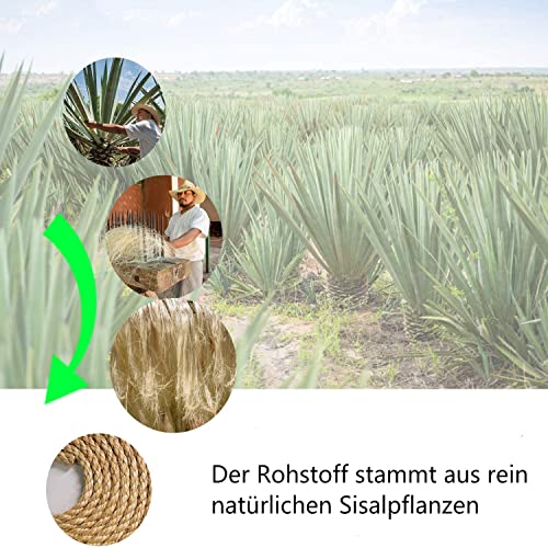 Cuerda de sisal Natural para árboles rascadores, 50 m, para Manualidades, Manualidades, jardinería