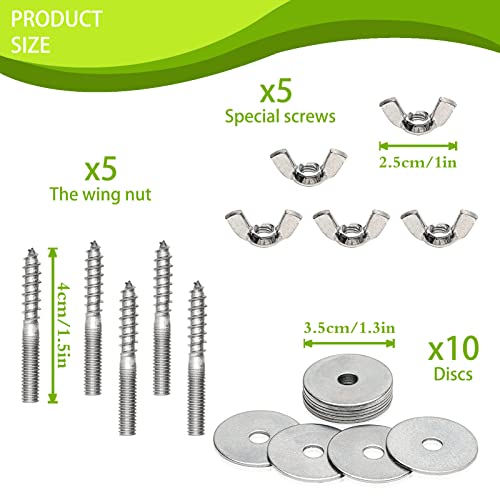 Cuidongsheng 6 Piezas Perca de Pájaro, Perchas de Loros Naturales Accesorios Marco de Madera Natural pájaros,para fijación de la Jaula, Accesorios para, por Ejemplo, nidos, para Loros y Otros