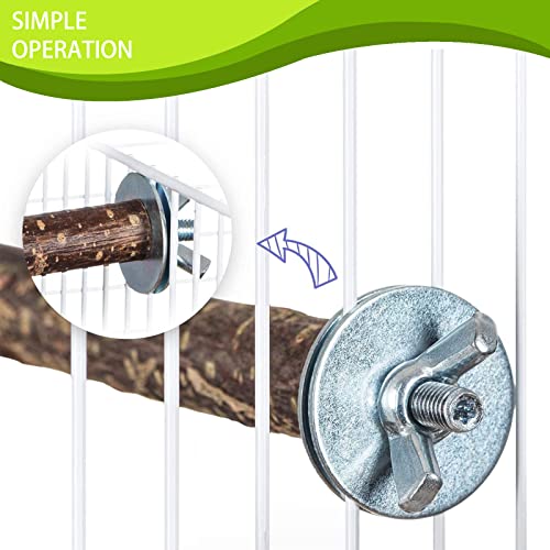 Cuidongsheng 6 Piezas Perca de Pájaro, Perchas de Loros Naturales Accesorios Marco de Madera Natural pájaros,para fijación de la Jaula, Accesorios para, por Ejemplo, nidos, para Loros y Otros